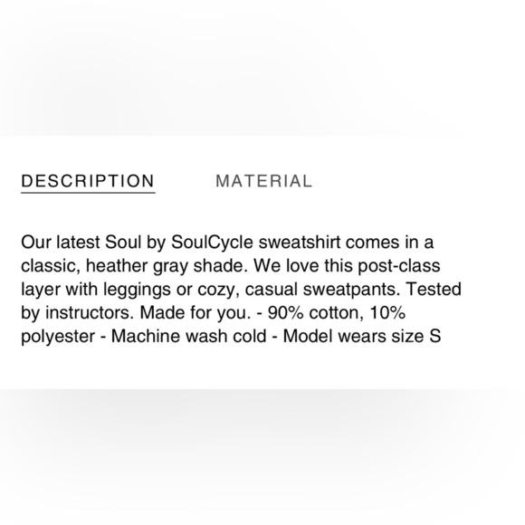 Soulcycle Casey Cropped Sweatshirt in Grey with Skull in Size Small - Picture 2 of 9
